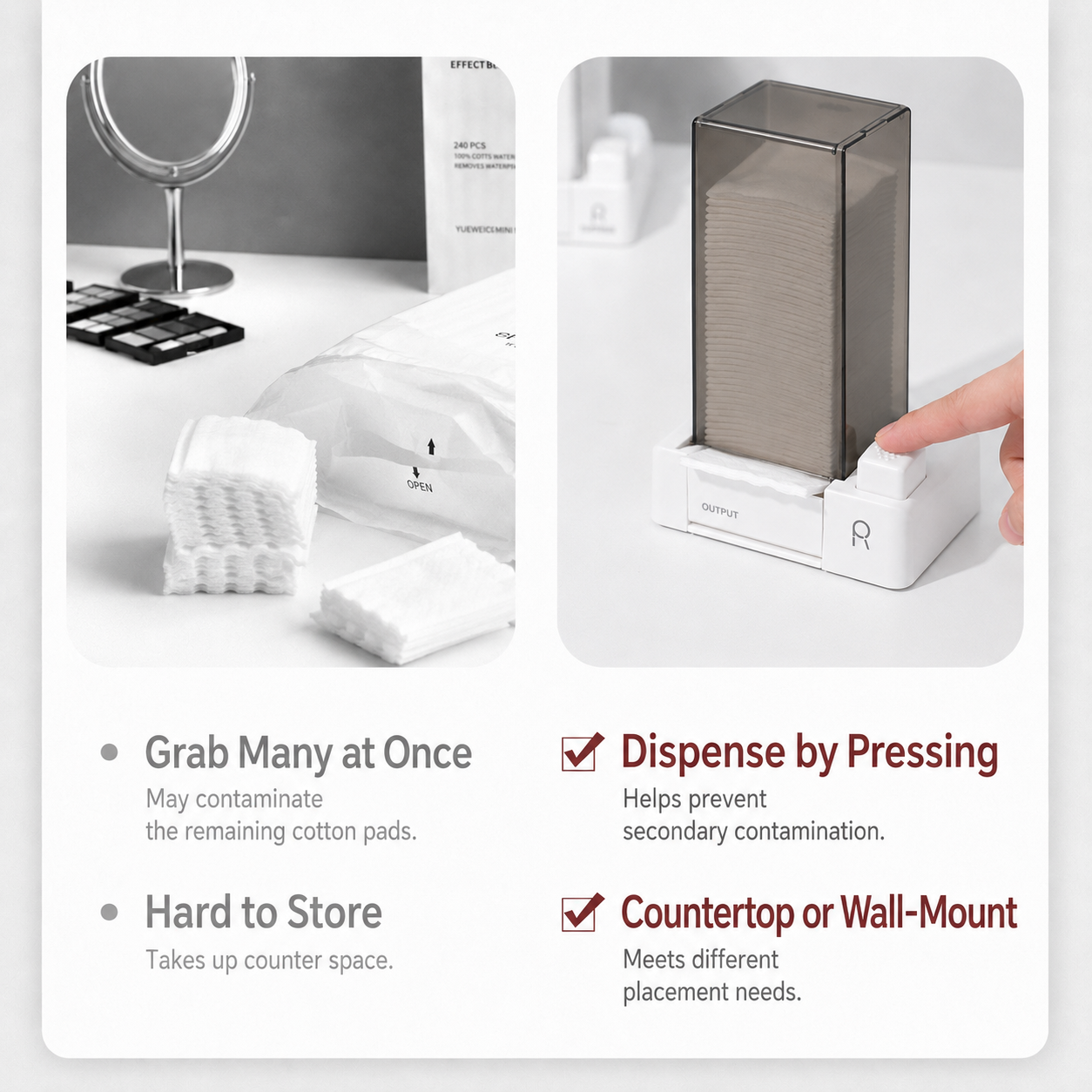 Automatic Nail Cleaning Cotton Pad Dispenser