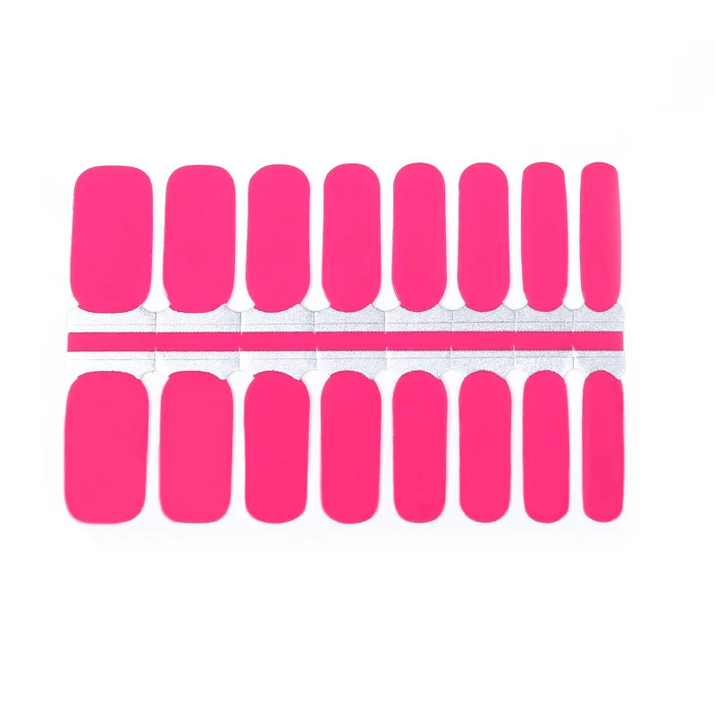 Close-up of custom nail wraps for natural nails, suitable for parties travel and everyday wear