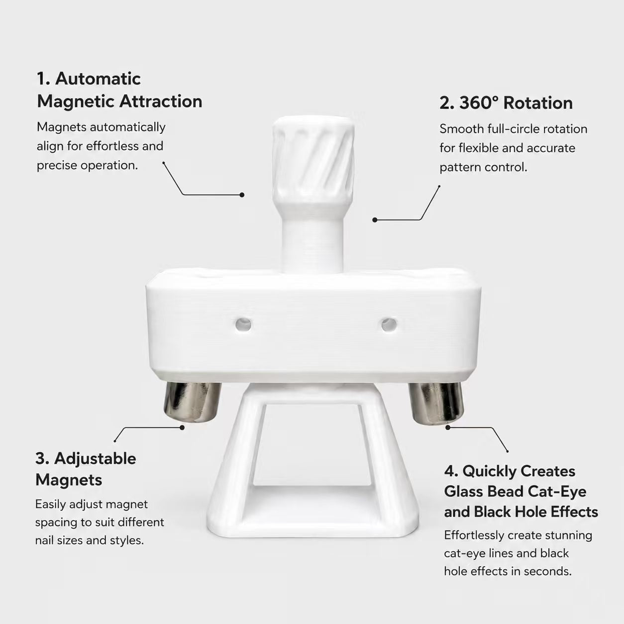 Cat Eye Nail Magnet Tool – 360° Rotation