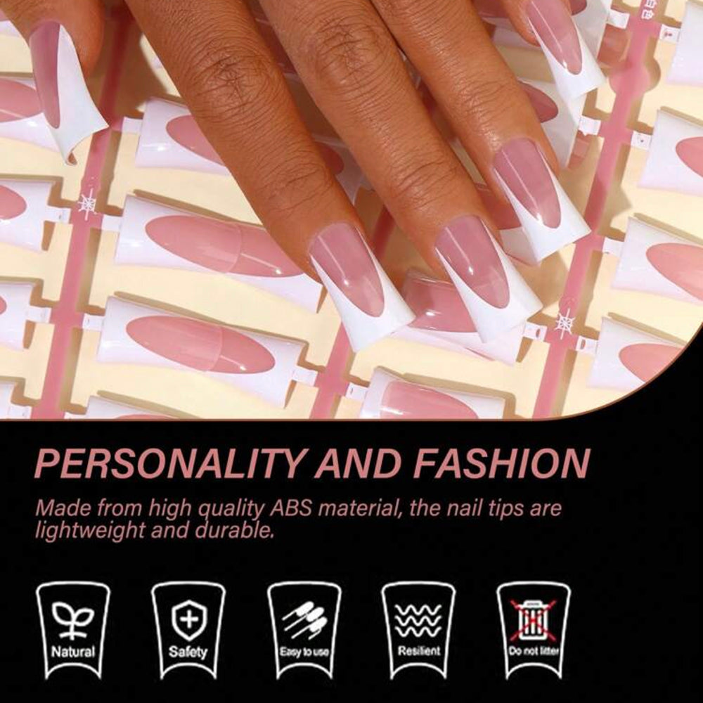 5 colors duck feet French tips press on nail