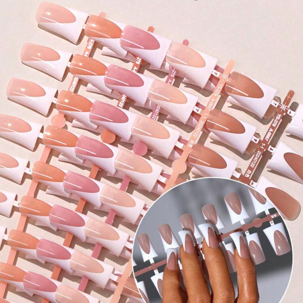 5 colors duck feet French tips press on nail