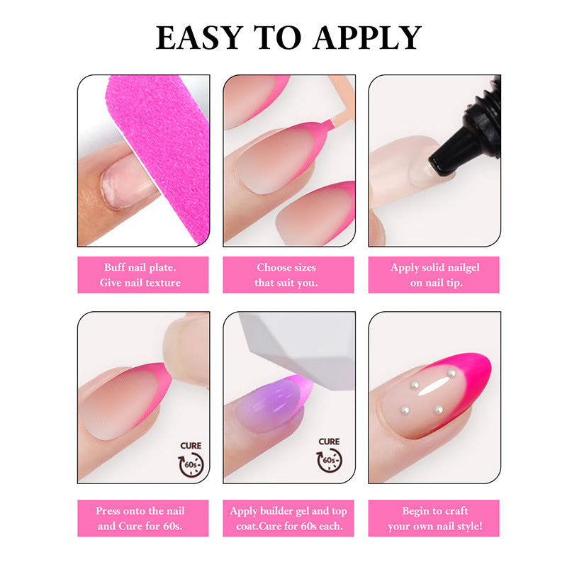 160pcs Zebra Stripe Matte Press On Nails 5 Styles