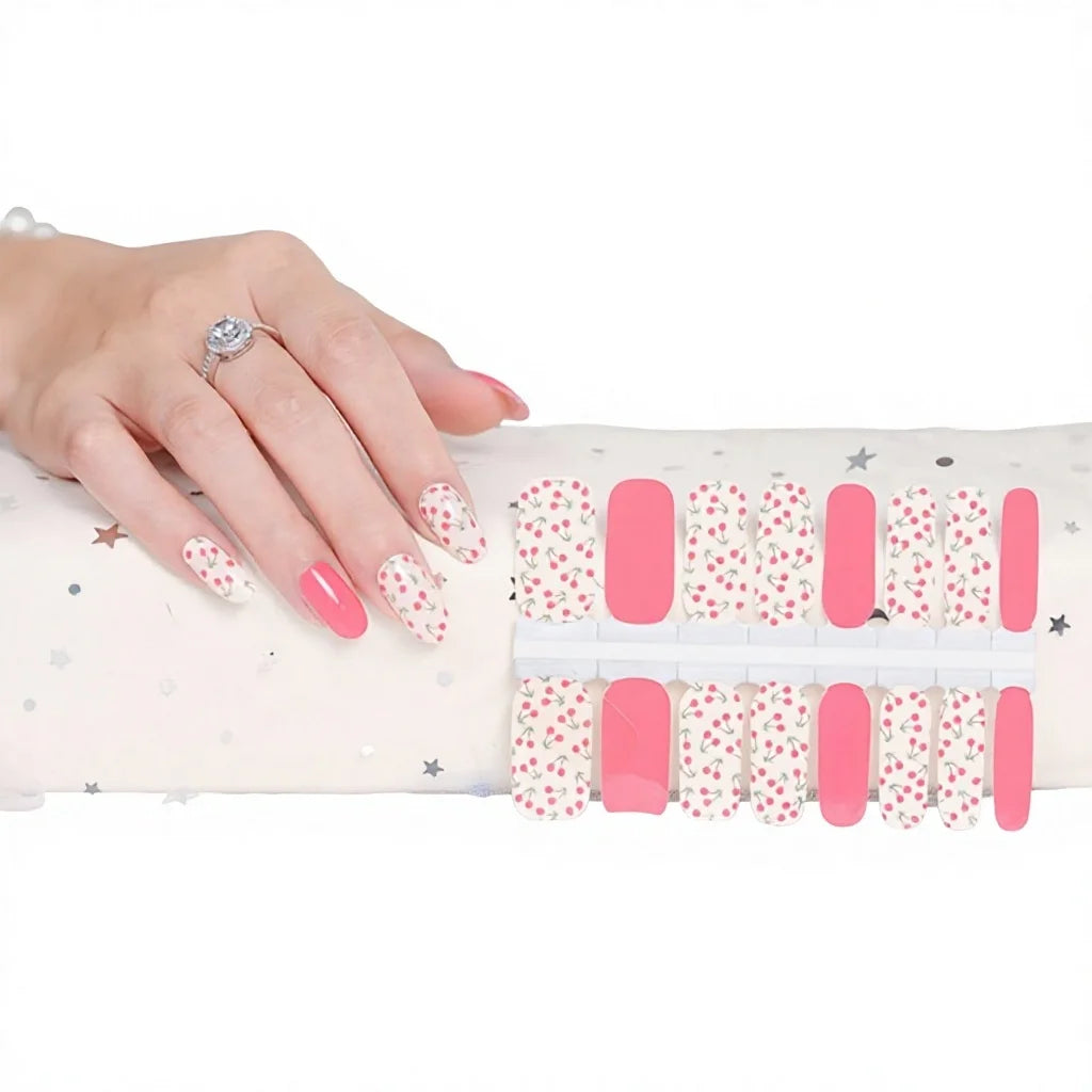 Glitter nail wraps close-up for manicure styling and nail art use case