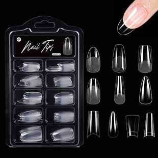 Pre-buffed matte nail tips for DIY and salon extension applications