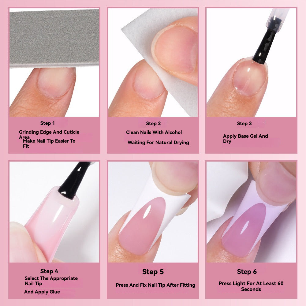 5 colors duck feet French tips press on nail