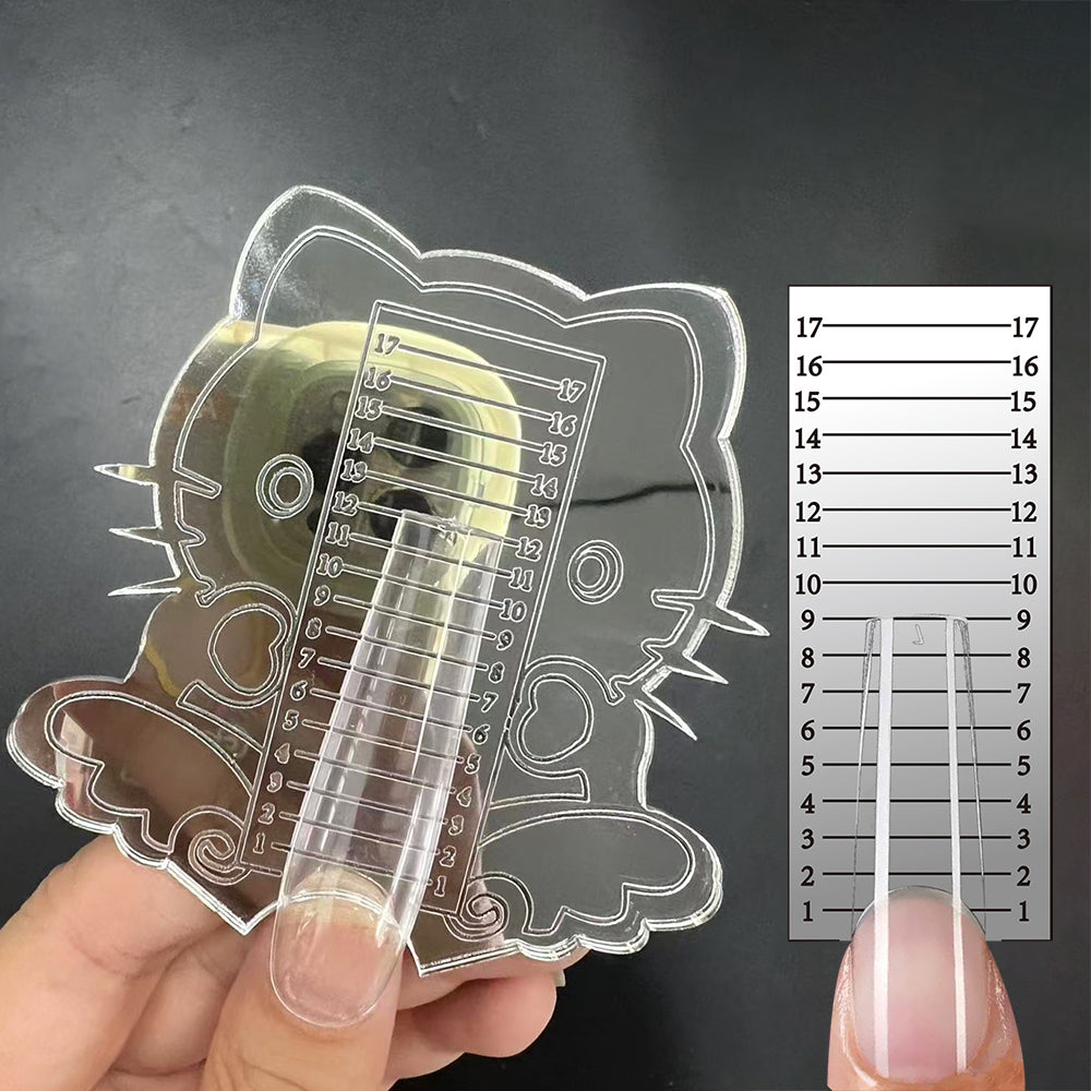 Sliver Cat Nail Tips Ruler