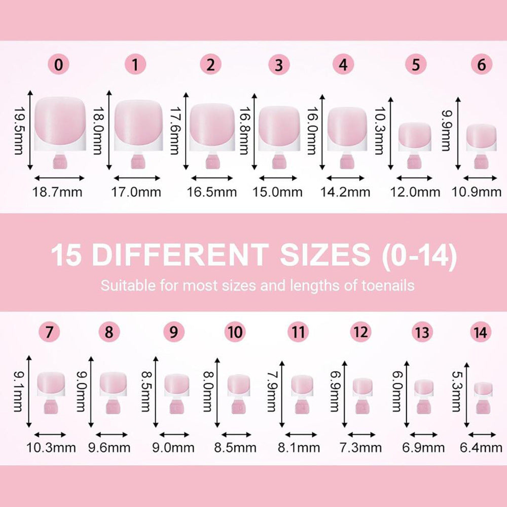 150pcs French Tip Toe Nail Tips Press on