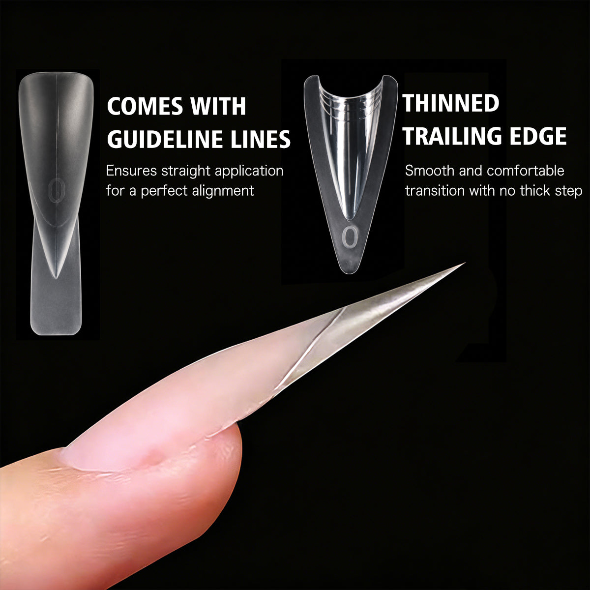 120pcs Matte Stiletto Sandwich Dual Nail Forms