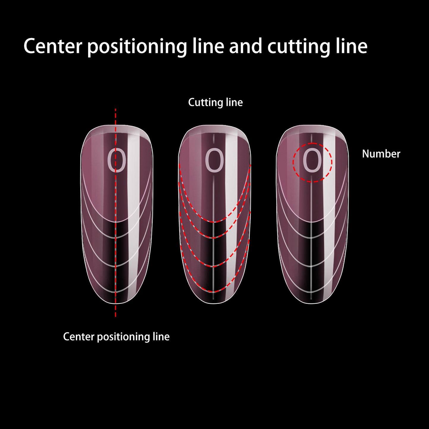 150pcs Clear Pink Oval Nail Dual Forms