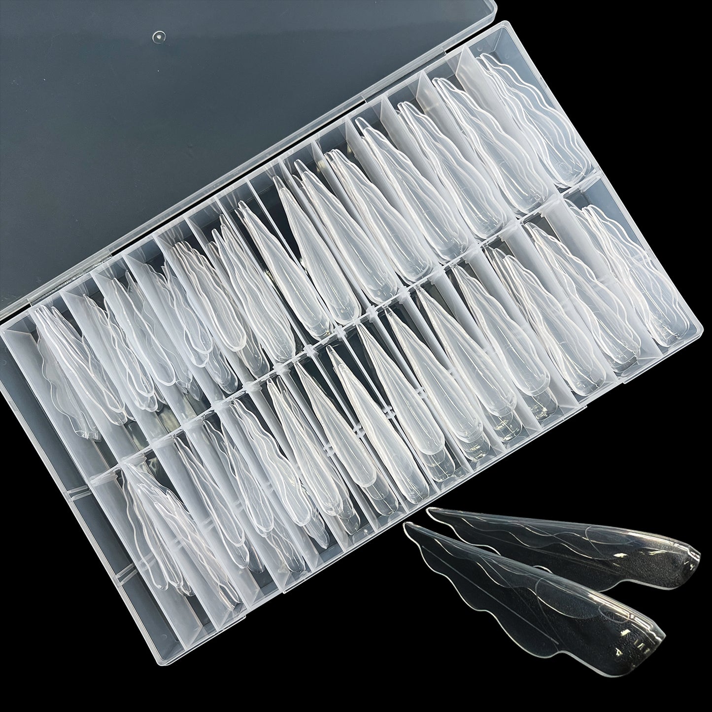 150Pcs Extra-Long Butterfly Wing Nail Dual Forms