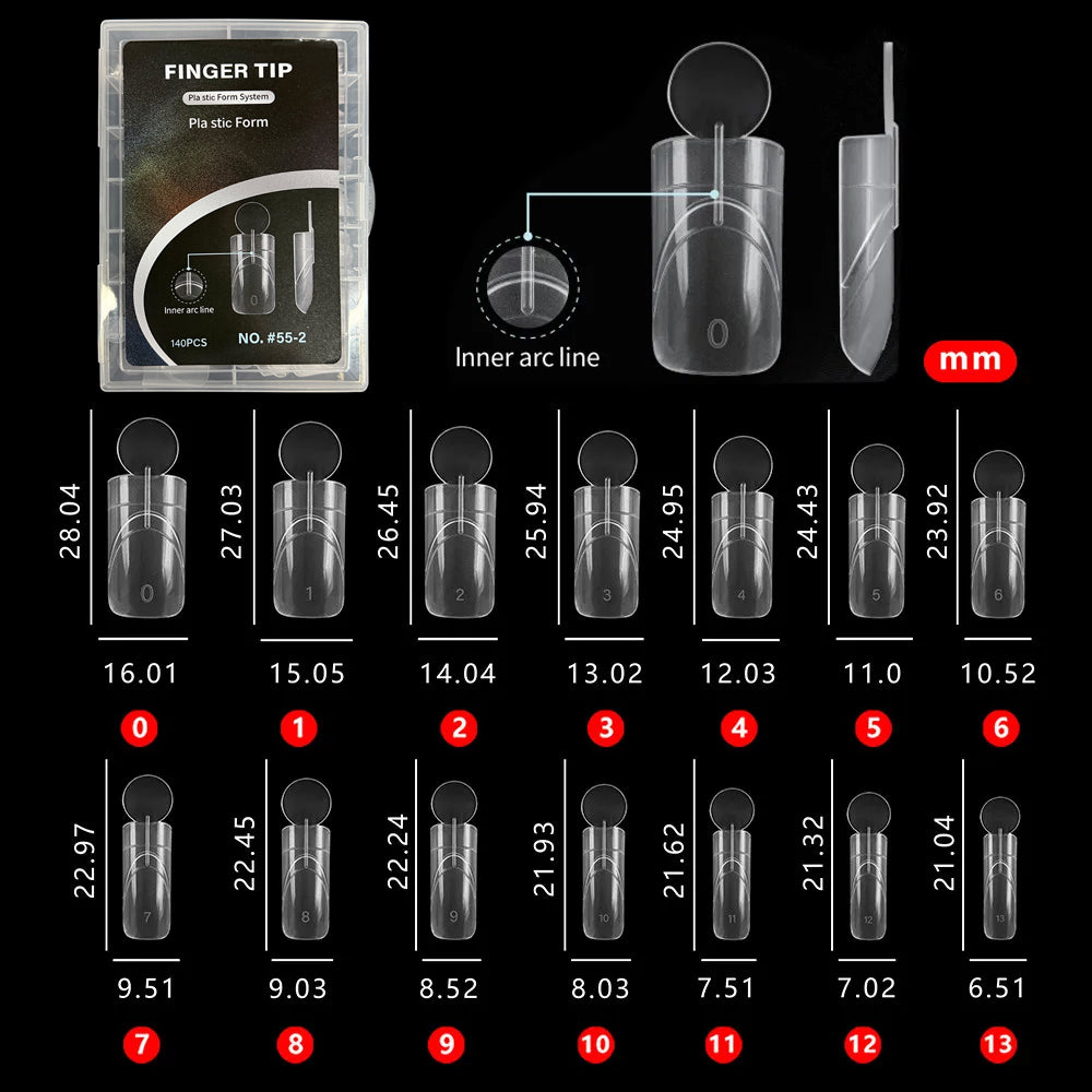 140pcs New Matte Dual Forms With French Line
