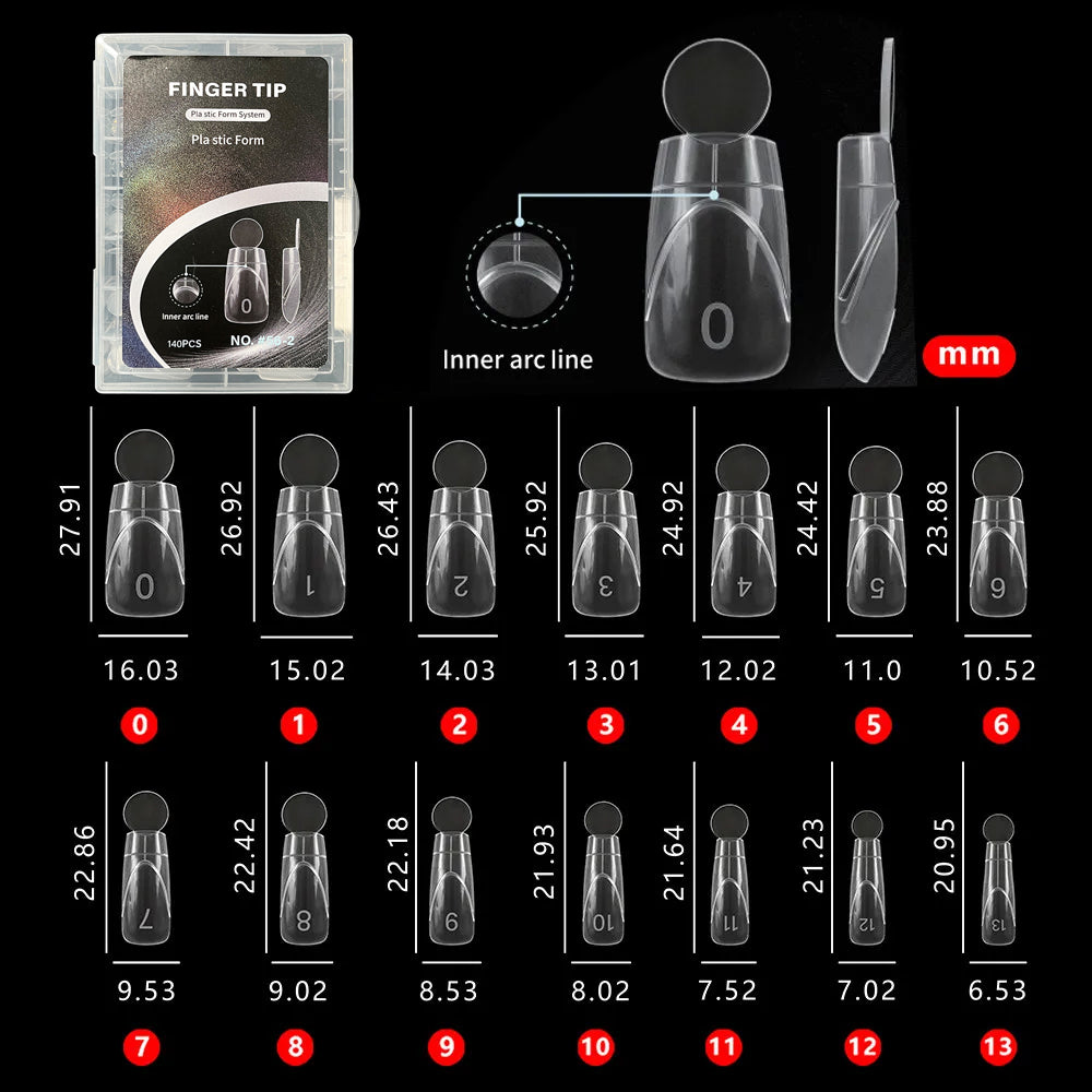 140pcs New Matte Dual Forms With French Line