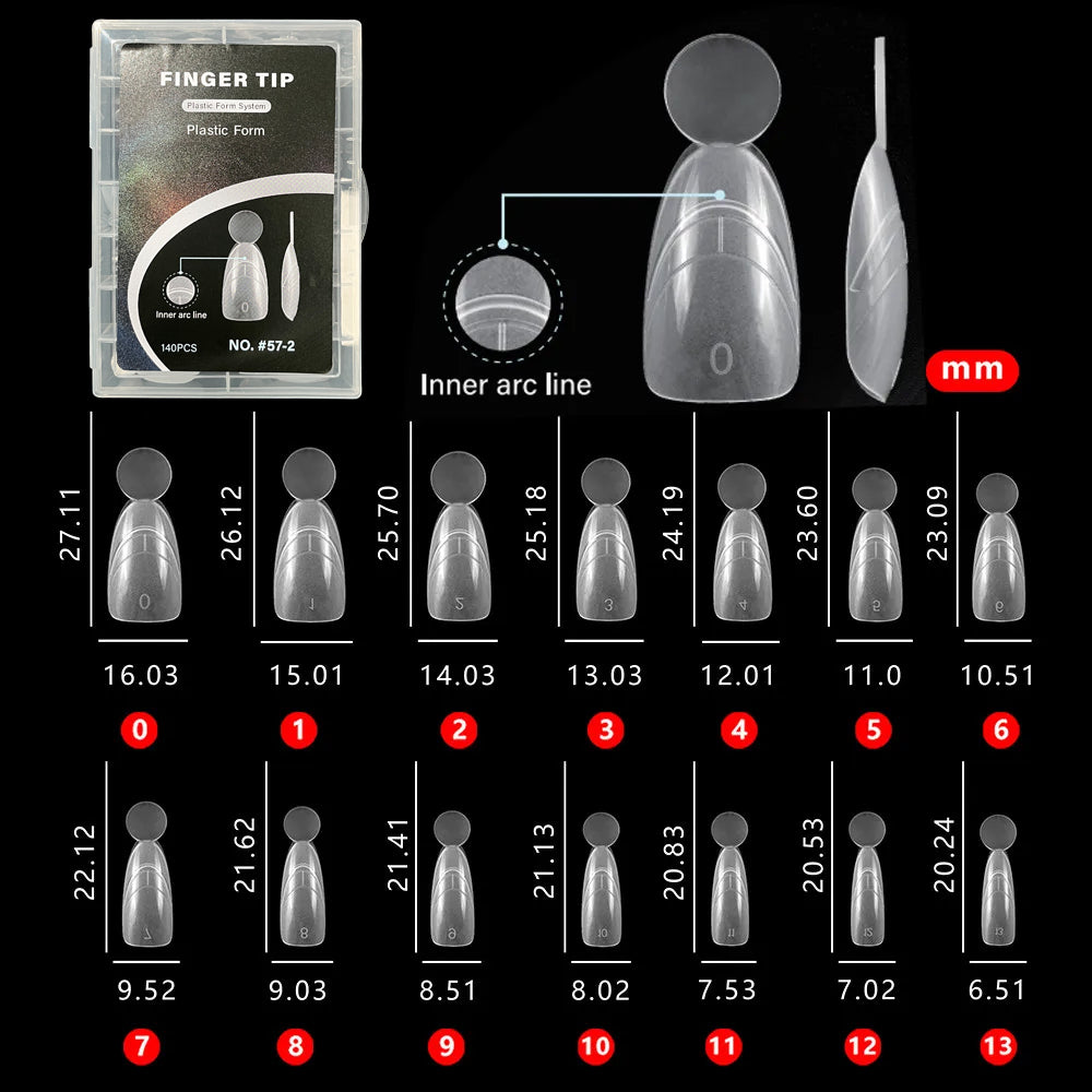 140pcs New Matte Dual Forms With French Line