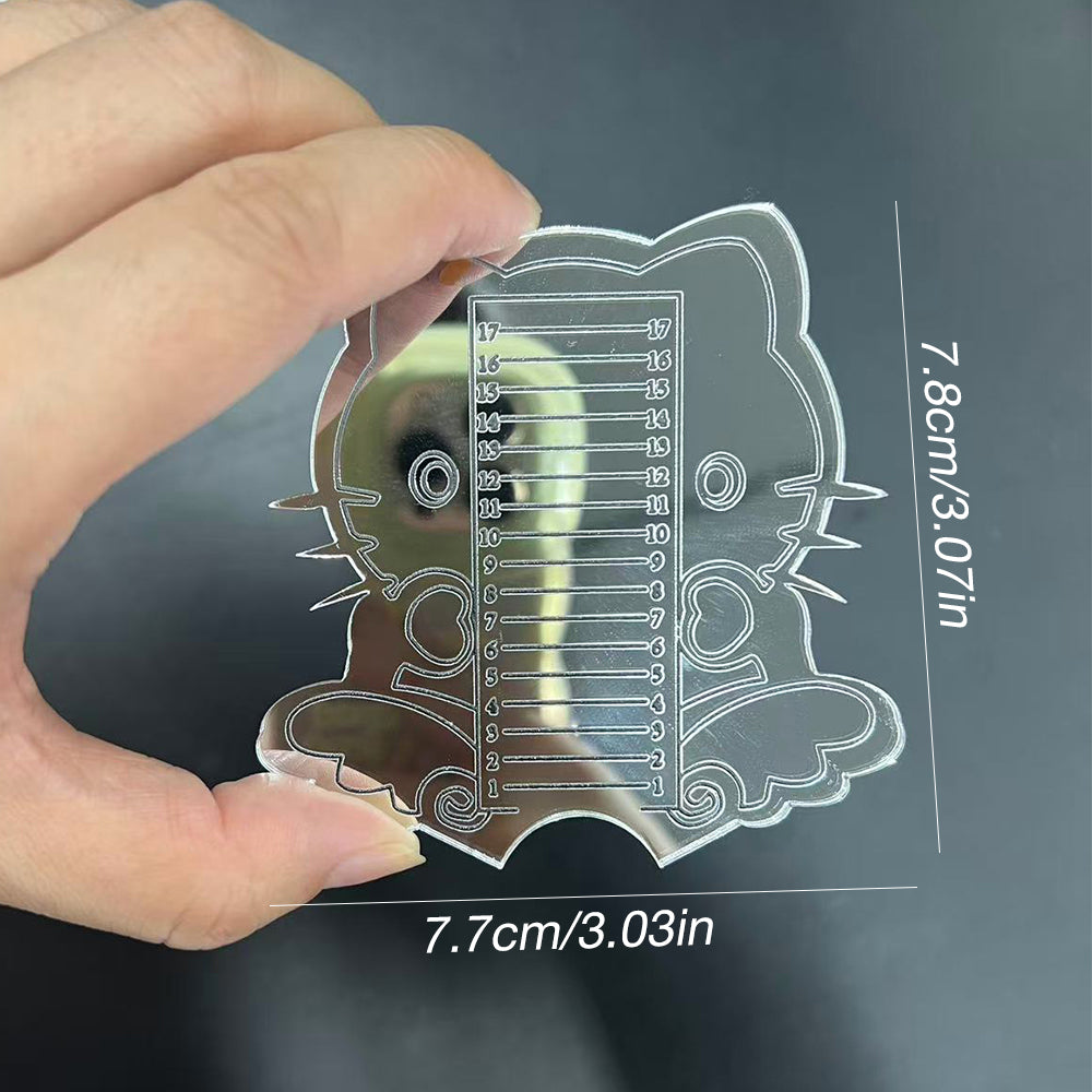 Sliver Cat Nail Tips Ruler