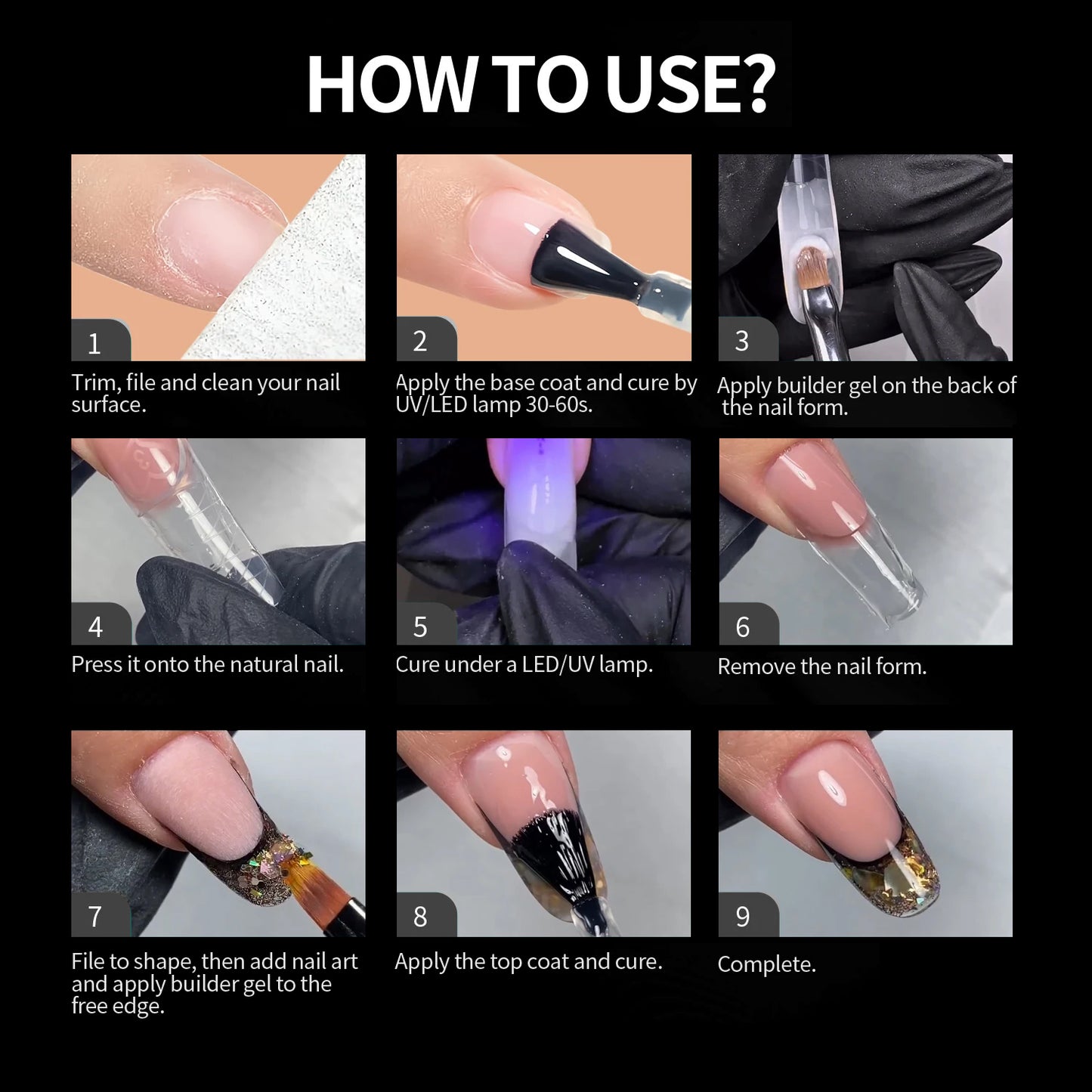 75Pcs Space French Dual Form