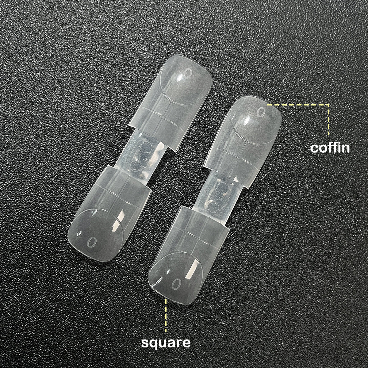 Double Ended Nail Dual Forms 140pcs Matte Reusable Square Coffin Extension Molds Gel Builder Tips Professional Salon Nail Art
