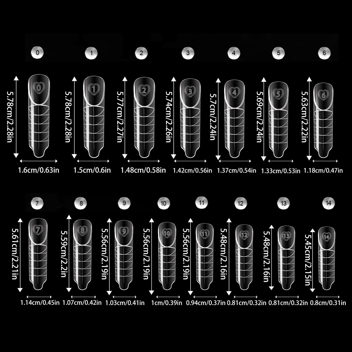 75Pcs Space French Dual Form