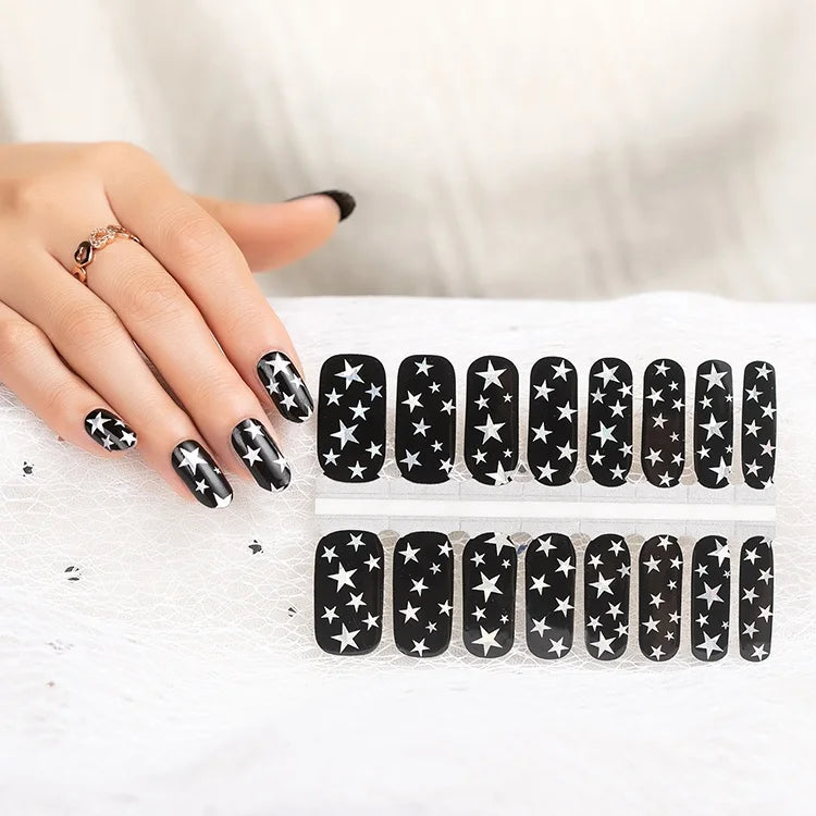 3D heart rhinestone nail stickers for DIY French tip nail art and press-on nail decoration
