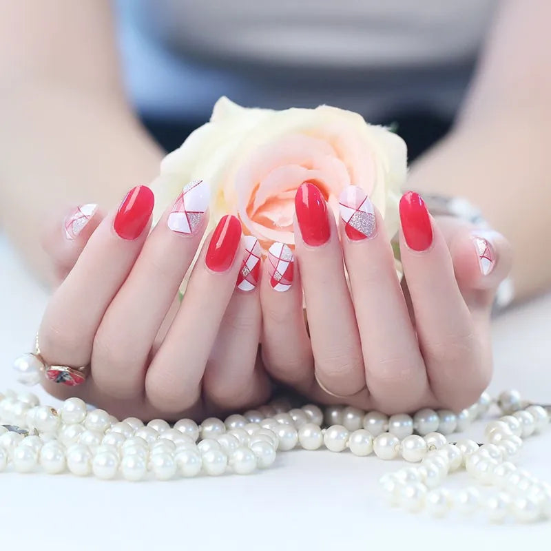 Plastic sticker film and flat 2D nail decal design details