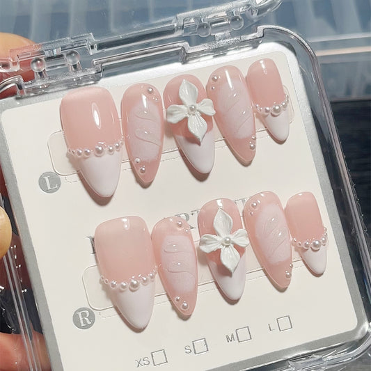 Handmade Press on Nails-Medium Almond-HM01