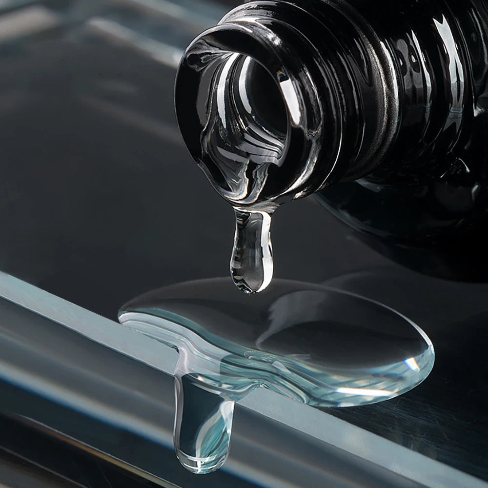 Multifunctional clear gel product packaging for nail tip adhesion and base coat use