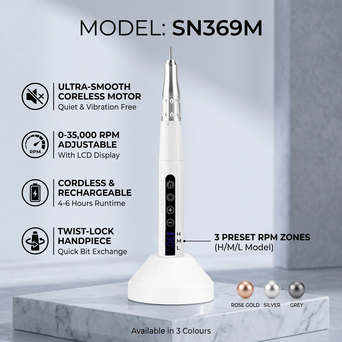 Professional nail drill machine for DIY manicure and small salon nail shaping use