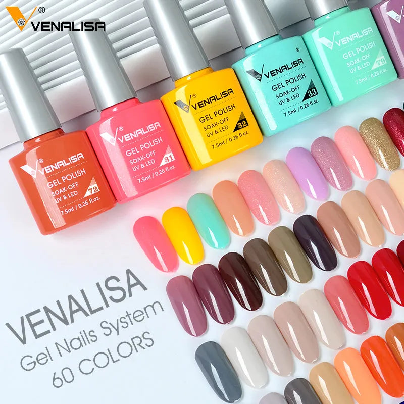 Close-up use case of glossy UV LED gel polish for French manicure and nail art