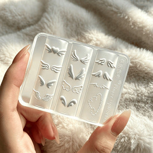 Reusable DIY nail mold close-up for creating 3D gothic and fairycore nail charms