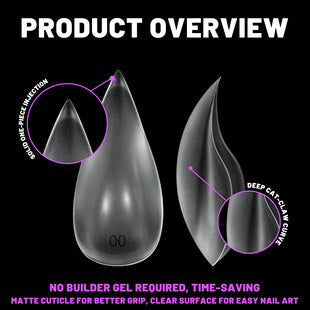 Short 3D cat claw press-on nails with sculpted gothic talon tips