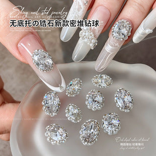 Bling nail art charm set shown for press-on, acrylic, and bridal nail design use