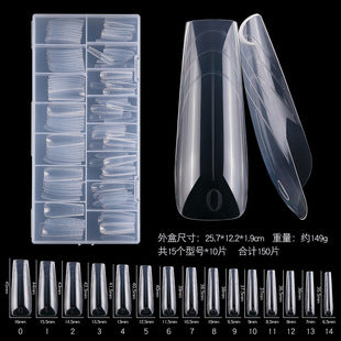 Dual nail forms 150-piece set packaging and quantity detail for gel nail extension use