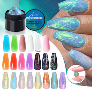 Moldable low-flow gel for controlled nail extension shaping