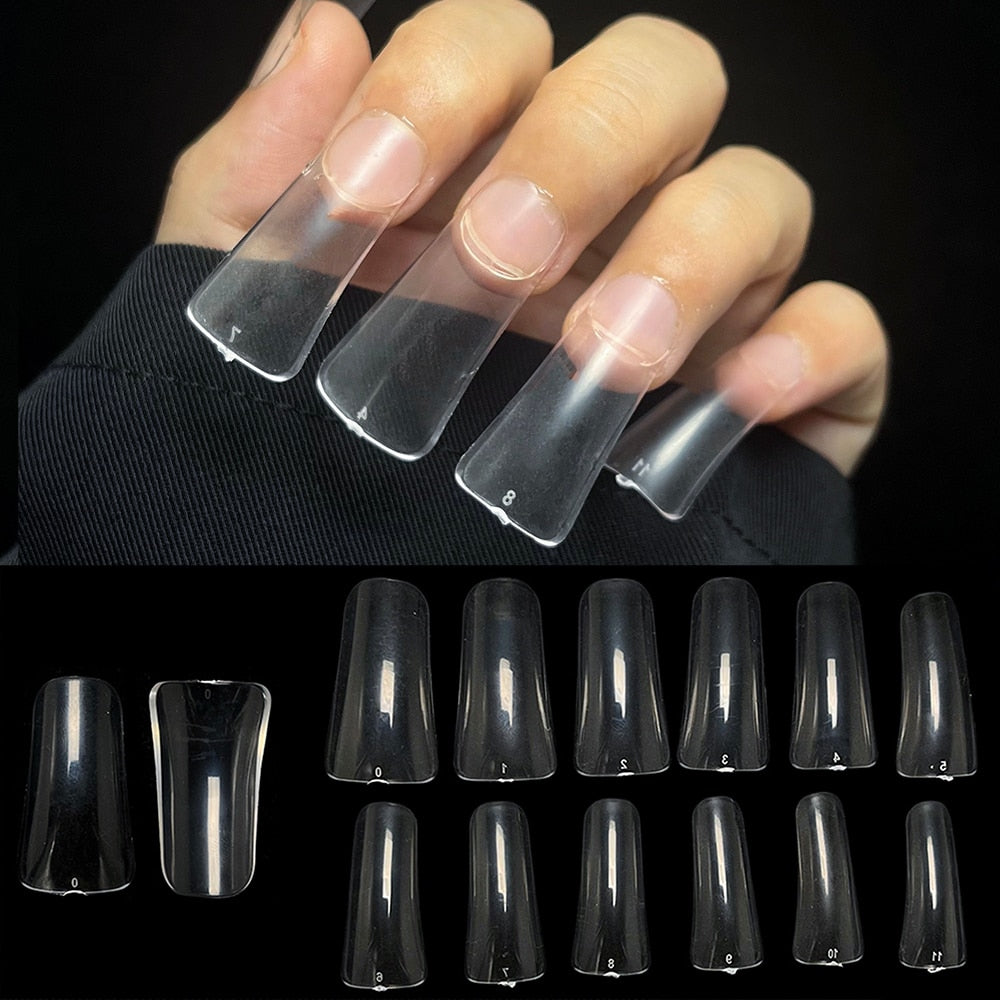 504pcs/bag Long Duck flare Nail Tips