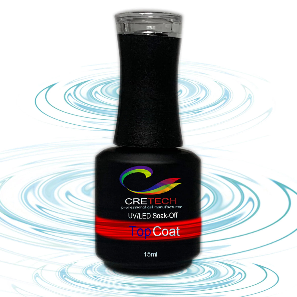HEMA free gel top coat for nails with glossy salon finish