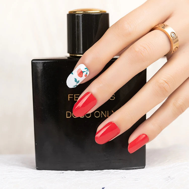 Raised 3D heart nail stickers with glossy diamond-inspired gem-look details for Y2K manicures