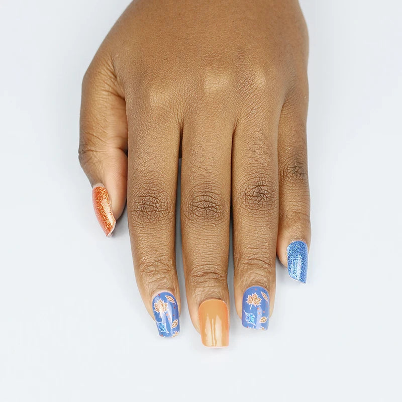 Korean-inspired 2D and 3D semi-cured gel nail strips for easy at-home nail art