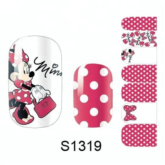 Flower nail stickers 2D DIY nail art decals for natural nails, gel nails, acrylics, and press-on nails