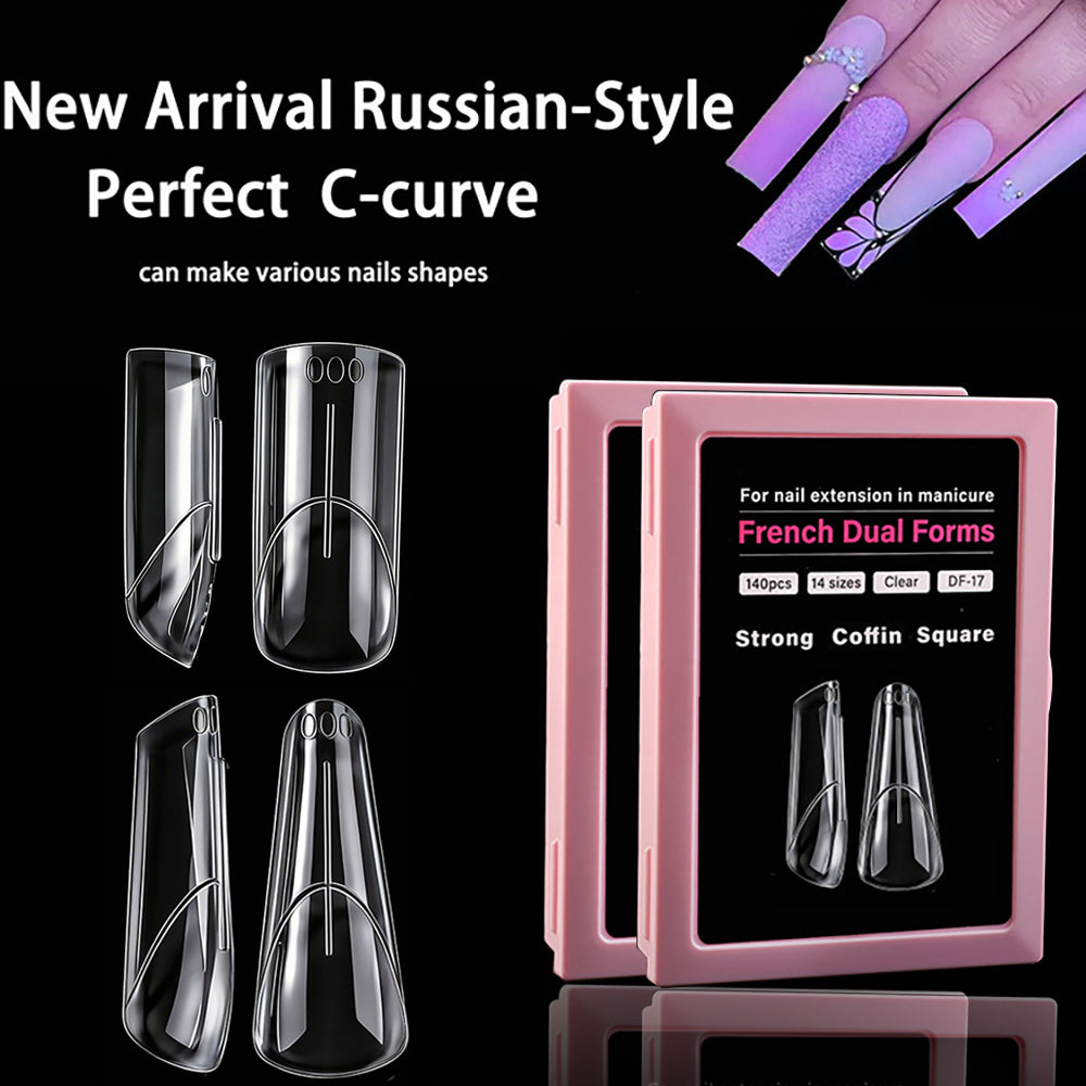 PINK BOX square/coffin clear French dual form
