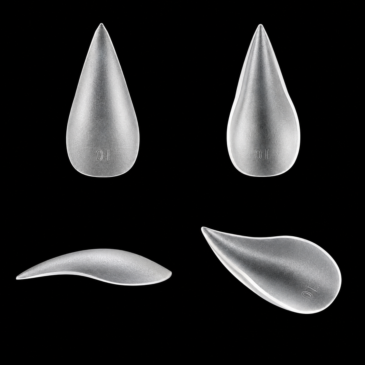 10pcs 3D Cat Claw Nail Tips, Short Curved Stiletto Clear Full Cover False Nails with Built-In Apex, PMMA Eagle Claw Nail Extensions for Halloween Cosplay, DIY Manicure & Salon Use