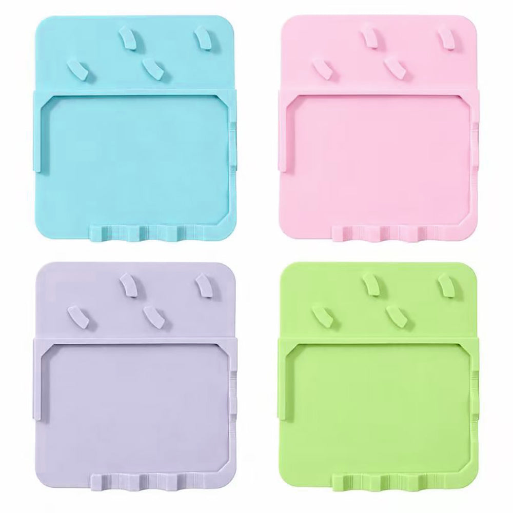 Non-Slip Nail Brush Cleaning Tray, Multi-Functional Nail Art Cleaning Tool, Holds Disposable Cups, Cotton Pads and Nail Art Brushes, Nail Brush Rest, Nail Technician Cleaning Dish, Space-Saving Nail Salon Accessory