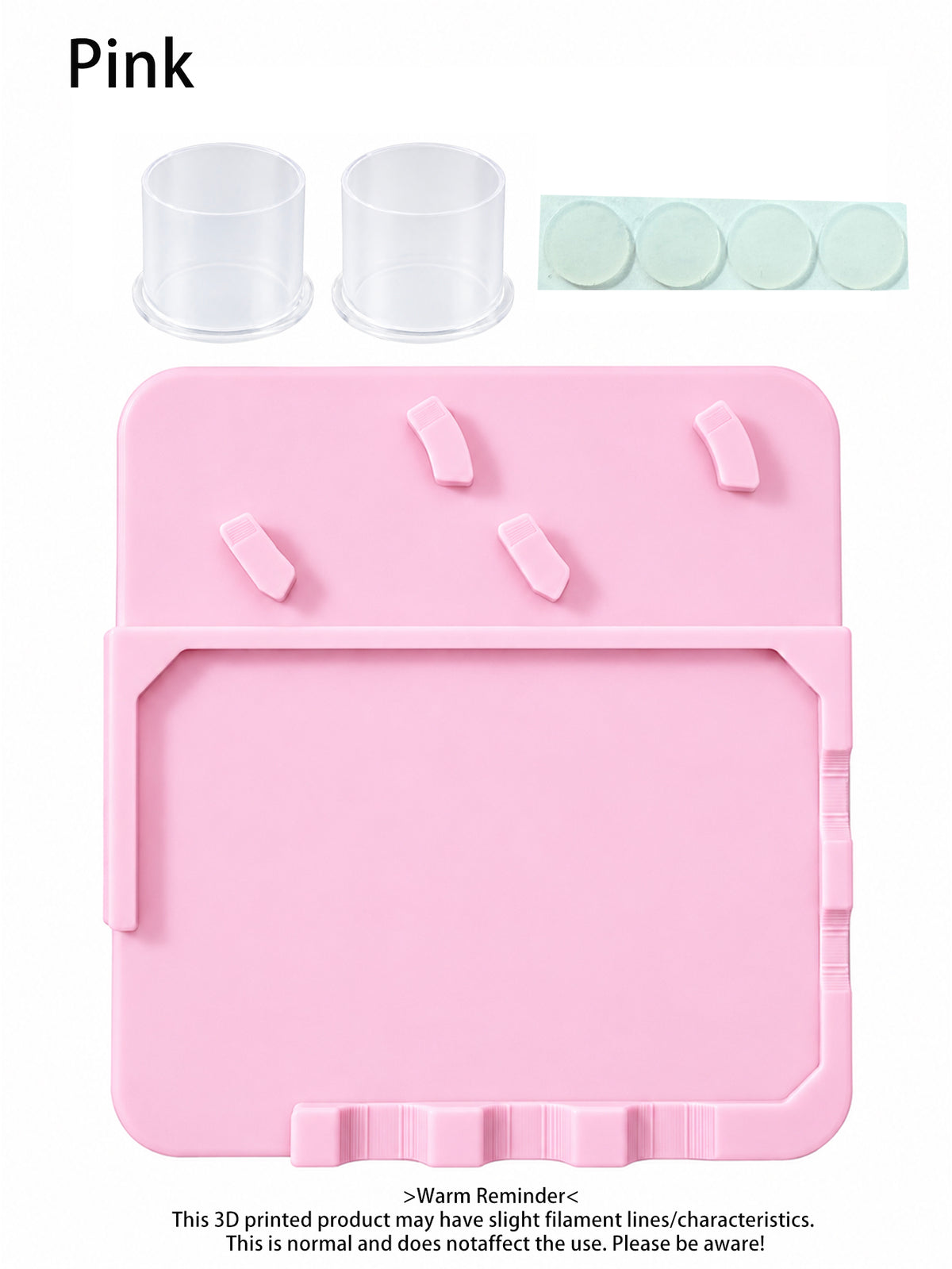 Non-Slip Nail Brush Cleaning Tray, Multi-Functional Nail Art Cleaning Tool, Holds Disposable Cups, Cotton Pads and Nail Art Brushes, Nail Brush Rest, Nail Technician Cleaning Dish, Space-Saving Nail Salon Accessory