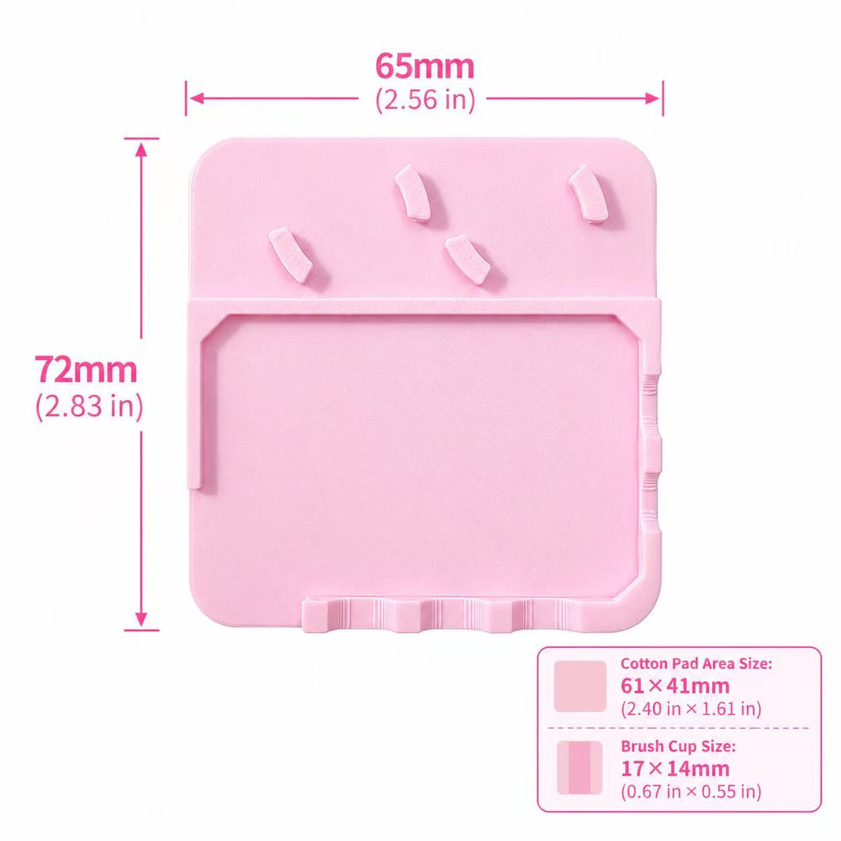 Non-Slip Nail Brush Cleaning Tray, Multi-Functional Nail Art Cleaning Tool, Holds Disposable Cups, Cotton Pads and Nail Art Brushes, Nail Brush Rest, Nail Technician Cleaning Dish, Space-Saving Nail Salon Accessory