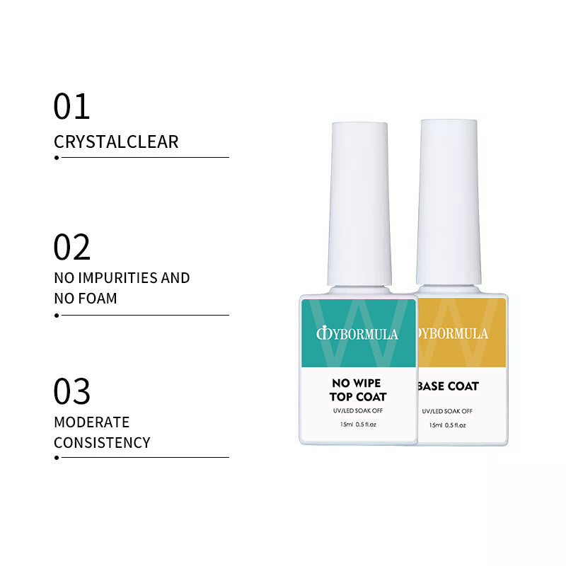 15ML Base&Top Coat Set - 2Pcs