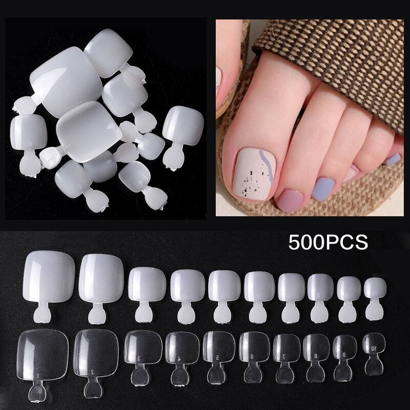 500pcs Toe False Nail Tips